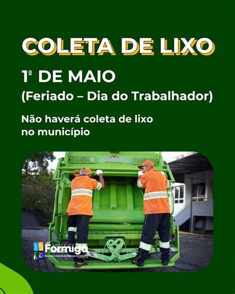 Coleta De Lixo Uberlândia Feriado - Coleta de Lixo - Feriado Dia do Trabalhador — Prefeitura de Formiga
