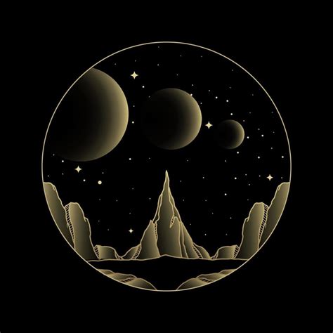 outer space planet landscape  beautiful cosmic view  vector