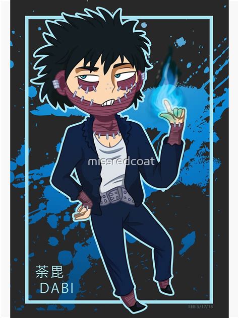 Chibi Dabi W Background Sticker By Missredcoat Redbubble