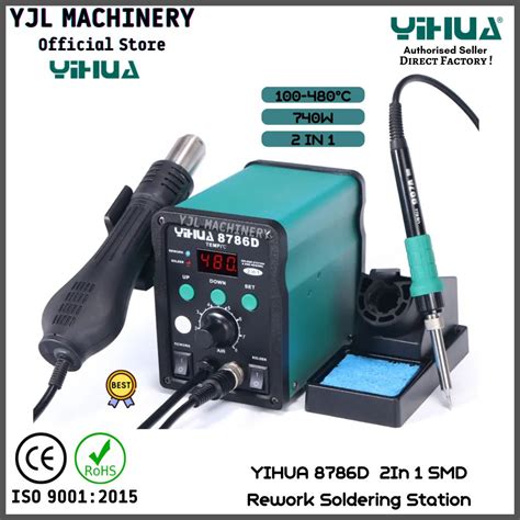 Yihua D New W Smd Rework Soldering Desoldering Station In Digital Display Hot Air Gun