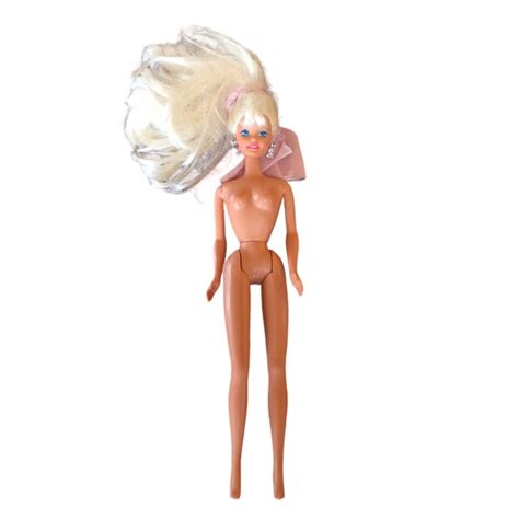 Mattel Toys Vtg Body Barbie Long Blonde Hair Blue Eyes Fashion Doll Twist Turn Pretty