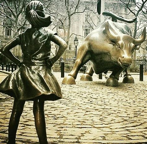 Fearless girl statue wall Street charging bull empowered strong women ...