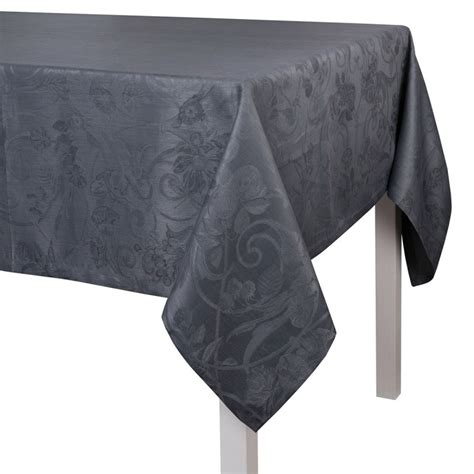 Nappe sur mesure lin gris moderne intemporel reception damassé