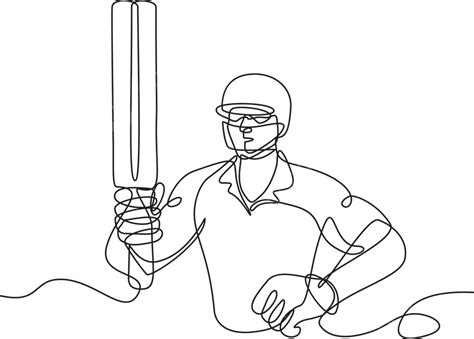 Cricket Bat Line Drawing At Hector Myers Blog