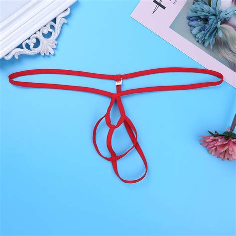 Sexy Men String Bikini Briefs Underwear Open Front Holes G String T