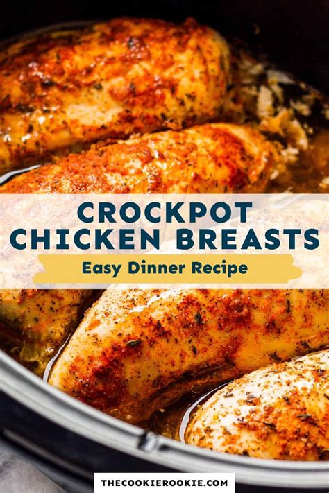 Crockpot Chicken Breast Recipe - So Juicy! - The Cookie Rookie®