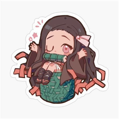 Nezuko Sticker Uwu En 2022 Pegatinas Bonitas Chibi Anime Pegatinas