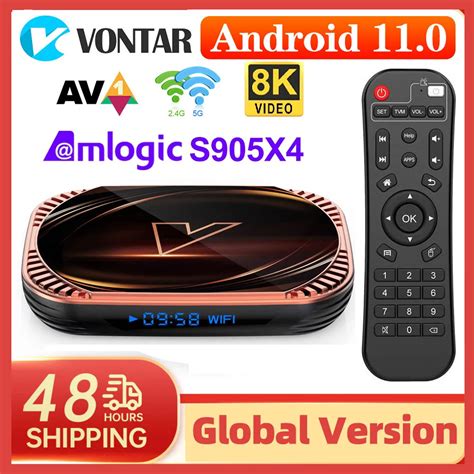 VONTAR X4 Smart TV Box Android 11 Amlogic S905X4 TVBox 4GB 128GB 1000M ...