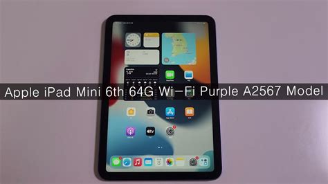 Apple iPad Mini 6th 64G Wi Fi Purple A2567 Model - YouTube
