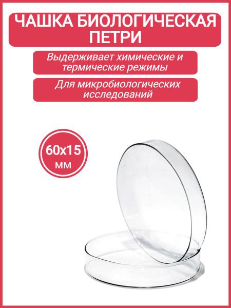 Чашка биологическая (Петри), 60х17 мм - купить с доставкой по выгодным ...