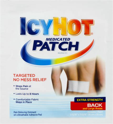 Icyhot Medicated Patch For Back And Large Areas Extra Strength Icy Hot Customers