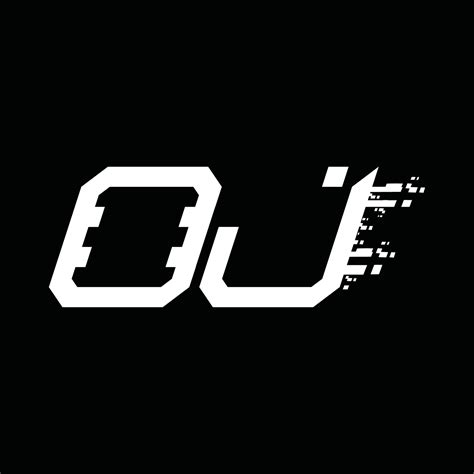 Oj Logo Monogram Abstract Speed Technology Design Template 16571870