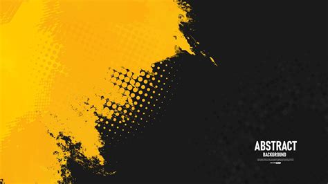 Fundo Preto E Amarelo - fundo abstrato preto e amarelo com textura grunge. 3804824 Vetor no ...