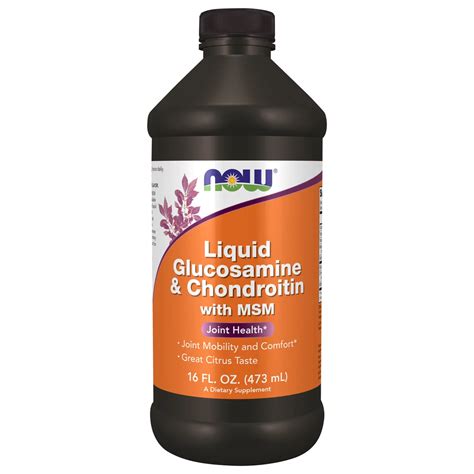 NOW Glucosamine & Chondroitin with MSM Liquid - Shop Diet & Fitness at ...