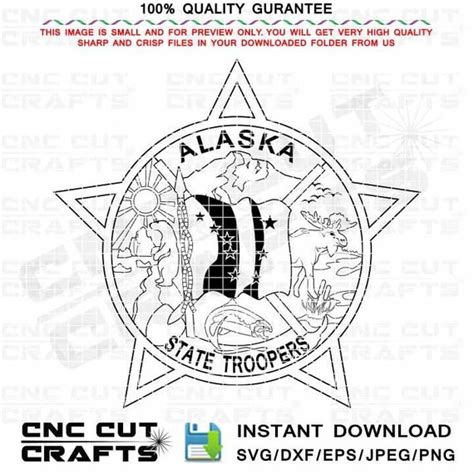 Alaska State Troopers Svg Shoulder Patch Vector Badge 5 Etsy