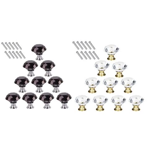 30 мм прозрачные хрустальные дверные ручки, ручки для шкафа, выдвижная ...