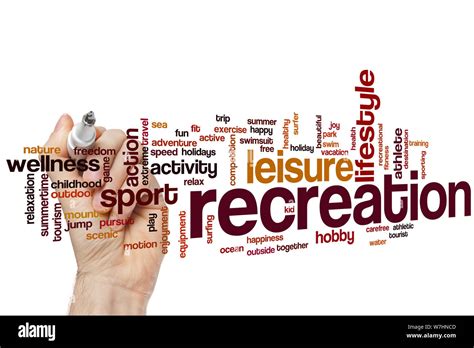 Recreation Word Cloud Concept Stock Photo Alamy