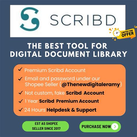 Scribd Unlimited Premium Account 2024Lowest Price In Shopee