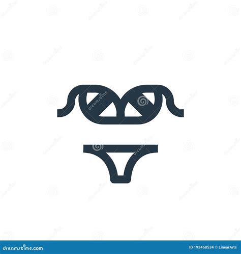 Bikini Icon Vector From Travel Concept Thin Line Illustration Of Bikini Editable Stroke Stock