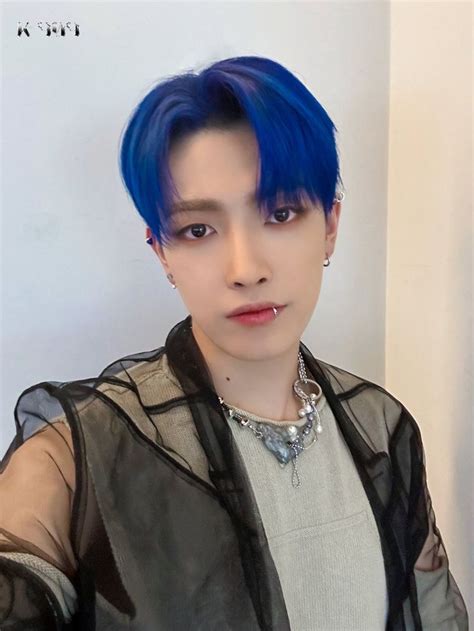 Hongjoong Kim Hongjoong Blue Hair Kim