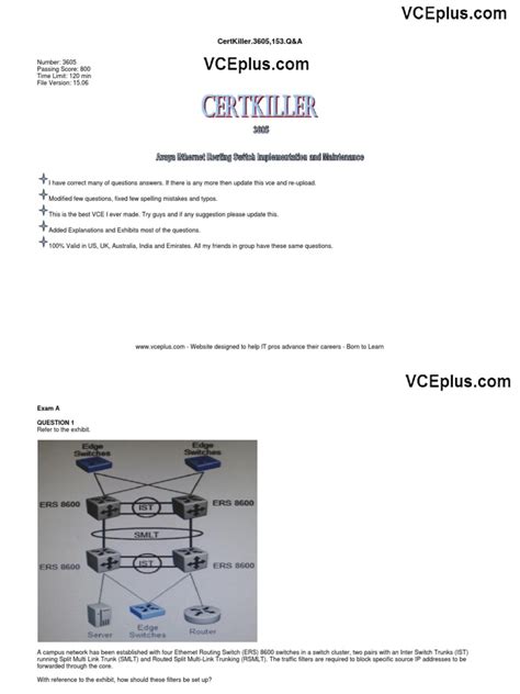 Avaya Ethernet Routing Switching Implementation | PDF | Network Switch ...