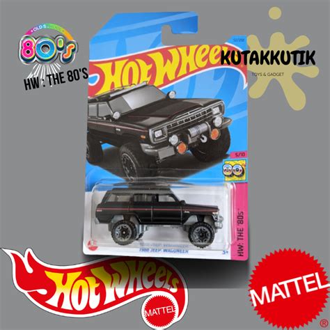 Jual Hot Wheels Mobil 1988 Jeep Wagoneer Full Hitam Lot G 2023 HW The 80s Shopee Indonesia
