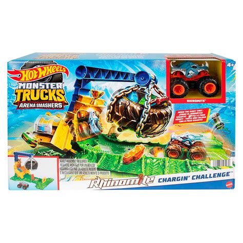 Pista Hot Wheels Arena Rhinomite Monster Trucks Htp Mattel Dor Mi Brinquedos As Melhores