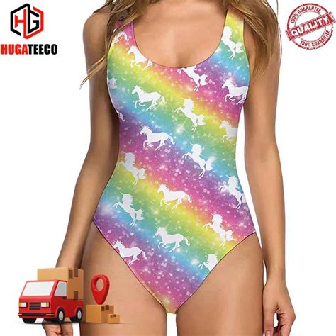 Rainbow Unicorn Funny Swimsuit Bikini Summer Collections Hugateeco