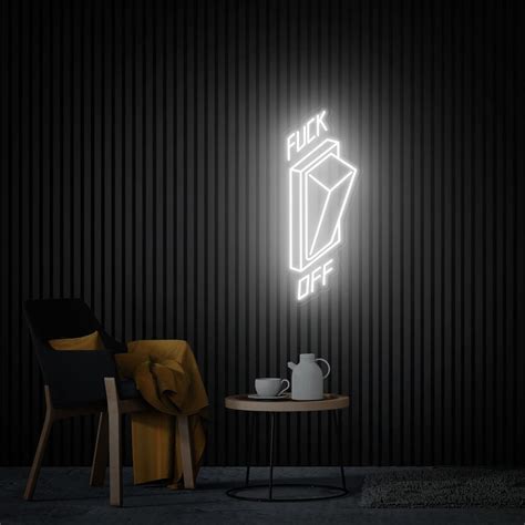 Fuck Off Neon Sign Custom Led Light Sign Fuck Off Funny Neon Sign Mancave Wall Light Neon