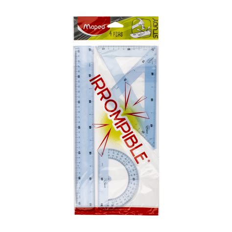 Juego Geométrico Kit De Trazado Maped X 4 Uds Megamaxi