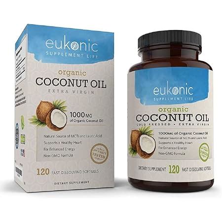 Amazon Puremark Coconut Oil Softgels 1000 Mg 120 Count Health