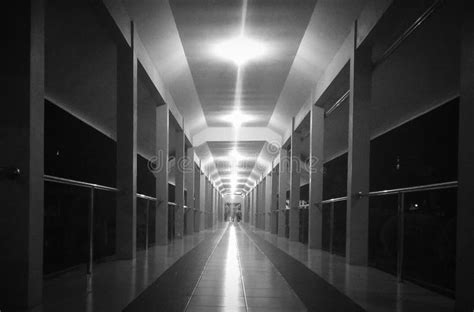 Hospital Hallway In Monochrome Style Stock Image Image Of Subway