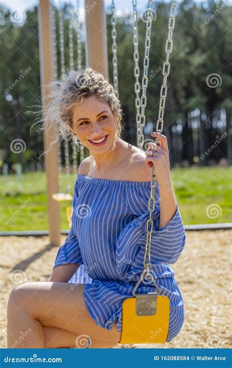 Pregnant Blonde Model At A Local Park Stock Photo Image Of Baby Expecting