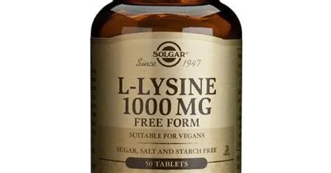 СОЛГАР L-ЛИЗИН таблетки 1000 мг. 50 броя / L-LYSINE | Atlas.bg