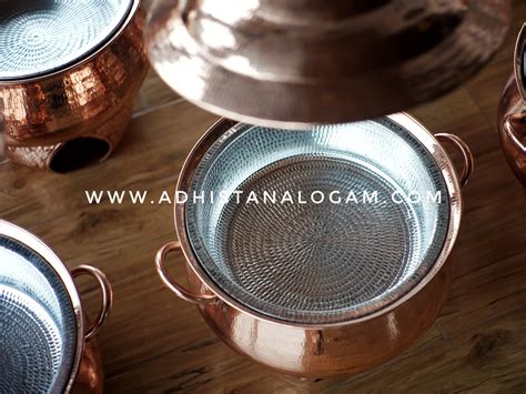 Chafingdish Tembaga Motif Batik Bundar Adhistana Logam