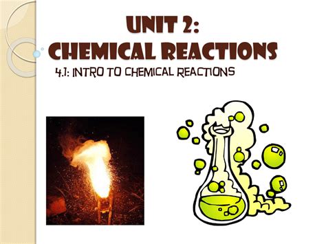 Unit 2 Chemical Reactions 41 Intro To Chemical Reactions