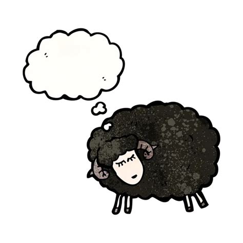 Black sheep cartoon — Stock Vector © lineartestpilot #13134345