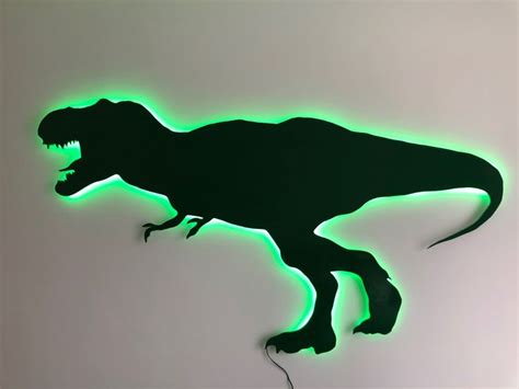 Neon Dinosaur Ahşap Işleme Ahşap