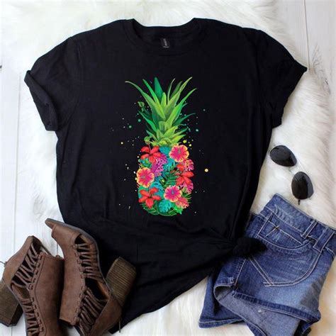 Pineapple Flower Shirt Pineapple Shirt Pineapple Gifts Pineapple