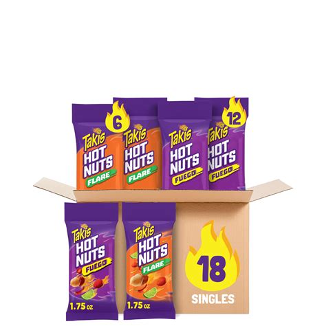 Takis Hot Nuts Fuego Oif8 12 And Flare 6 Double Crunch Spicy