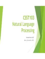 M L Intro To Nlp Pdf Csst Natural Language Processing