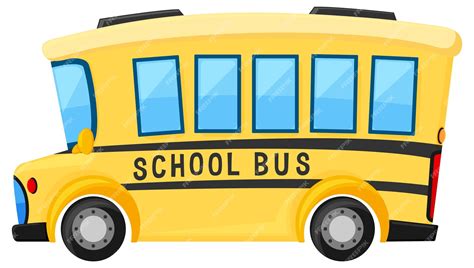 premium vector simple cute school bus  white background