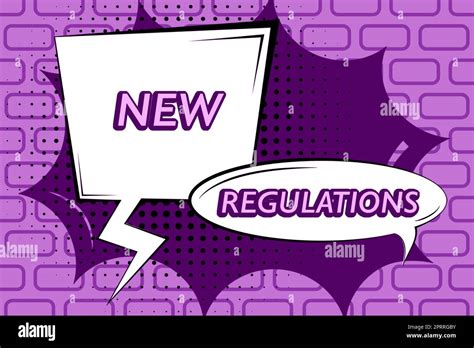 Text Caption Presenting New Regulationsregulation Controlling The