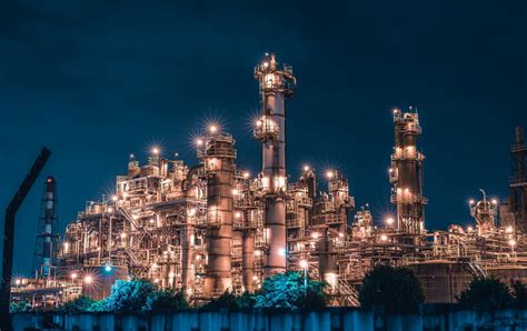 Download Night Industrial Man Made Factory Hd Wallpaper