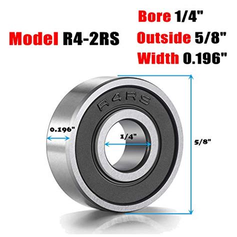 Donepart R4 2RS Ball Bearings 1 4 X 5 8 X 0 196 Inch C3 High Speed