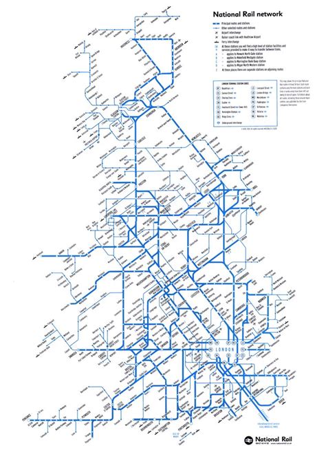 British rail network | Train map, National rail map, National rail