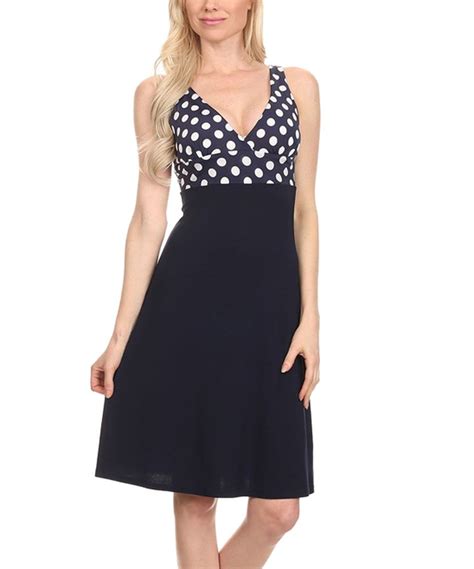 Loving This Navy Polka Dot Empire Waist Dress On Zulily Zulilyfinds