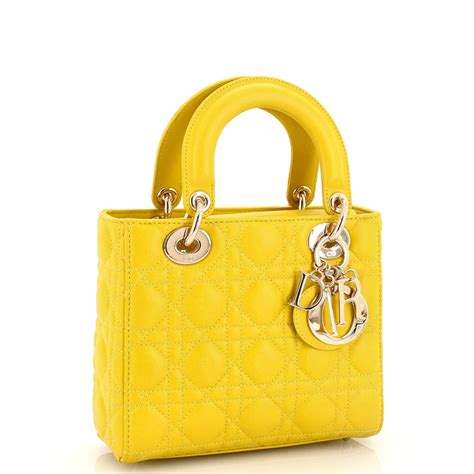 Christian Dior My Abcdior Lady Dior Bag Diamond Motif Cannage Calfskin