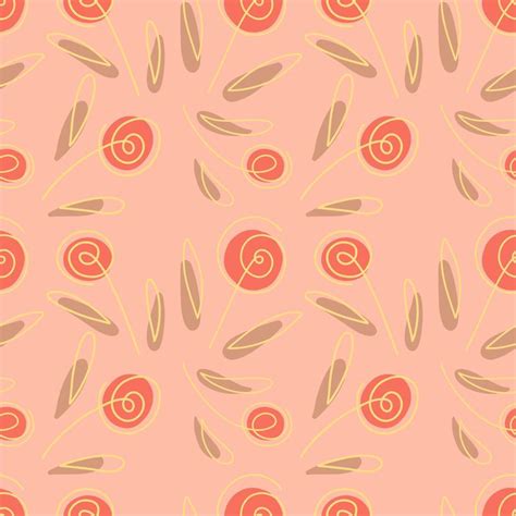 Seamless Pattern With Roses In Nude Tones Vector Art At Vecteezy