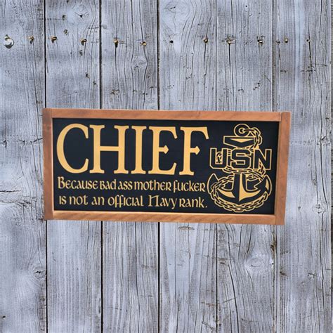 Bad Ass Navy Chief Navy Sign Etsy